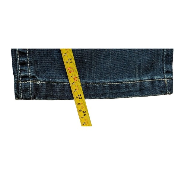 Vintage Y2K Ablanche Embroidered Wings Blue Jeans 40x34 (38x33) Deadstock NWT - Picture 11 of 11